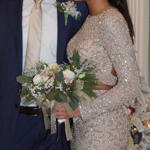 Sherri hill beaded 2 piece formal dress